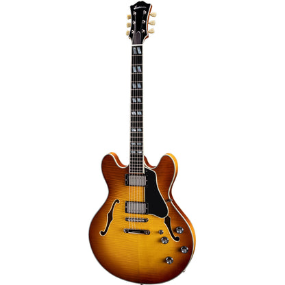 Eastman T486 Semi Hollow Electric Guitar, Gold Burst