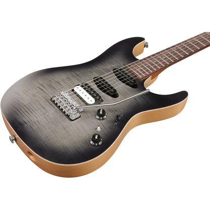 Ibanez TQM2 Tom Quayle Signature Electric Guitar - Charcol Black Burst Flat