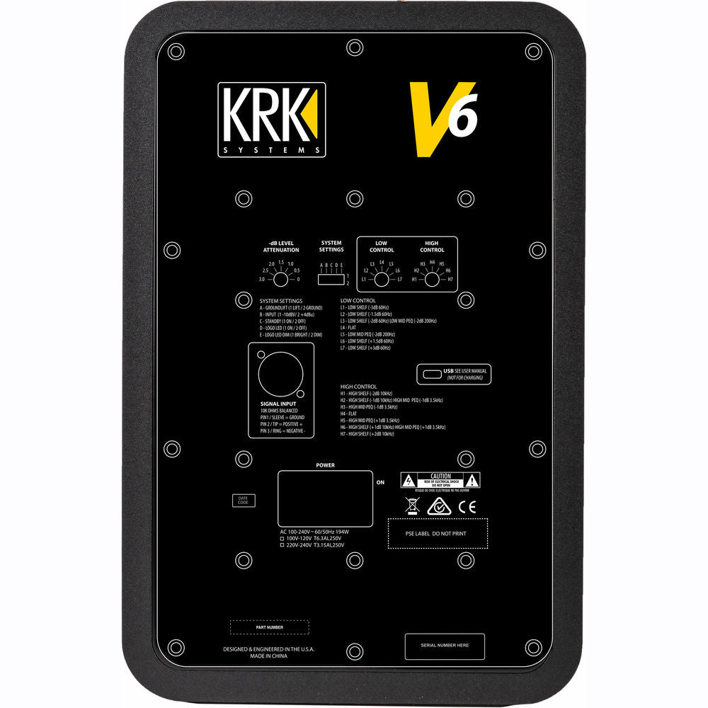 KRK V6S4 V Series 155W 6.5" Powered Reference Monitor