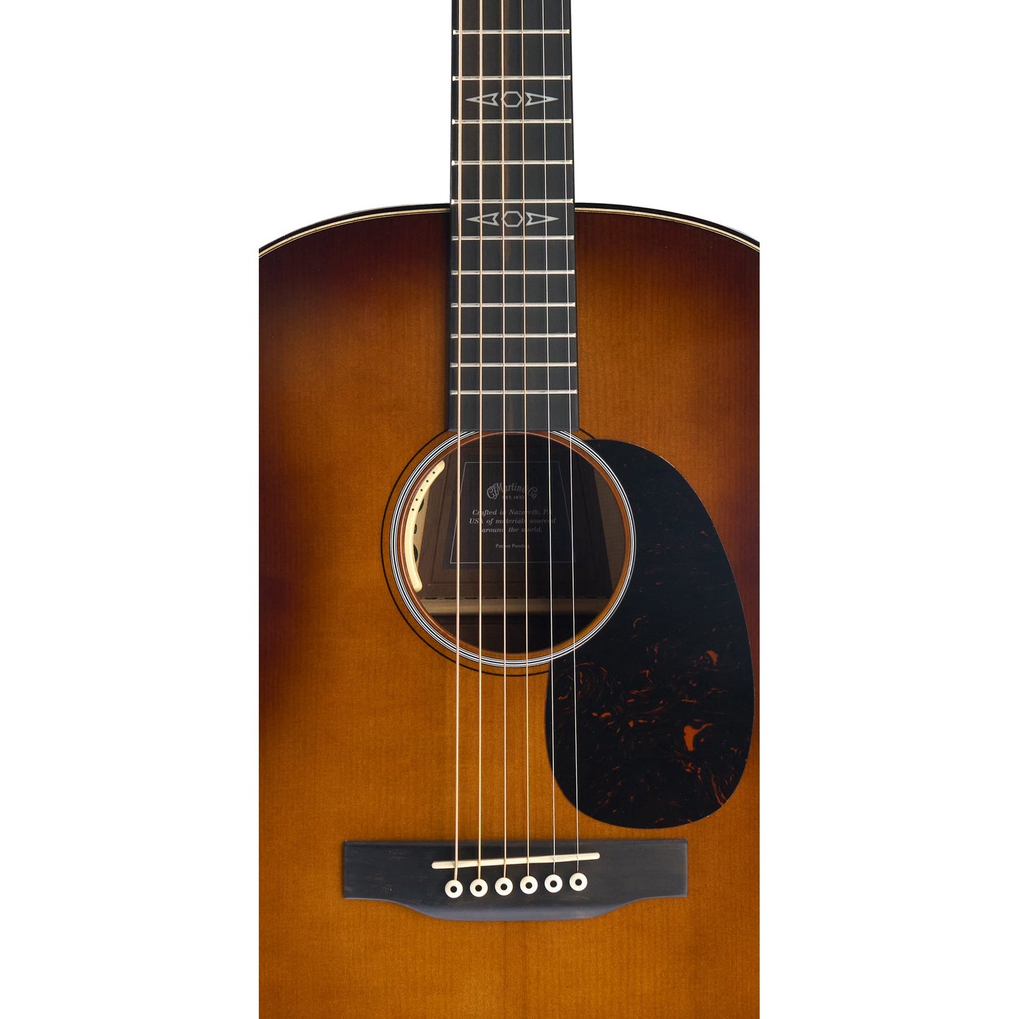 Martin GPE Inception Maple Acoustic Electric Guitar - Amber Fade Sunburst