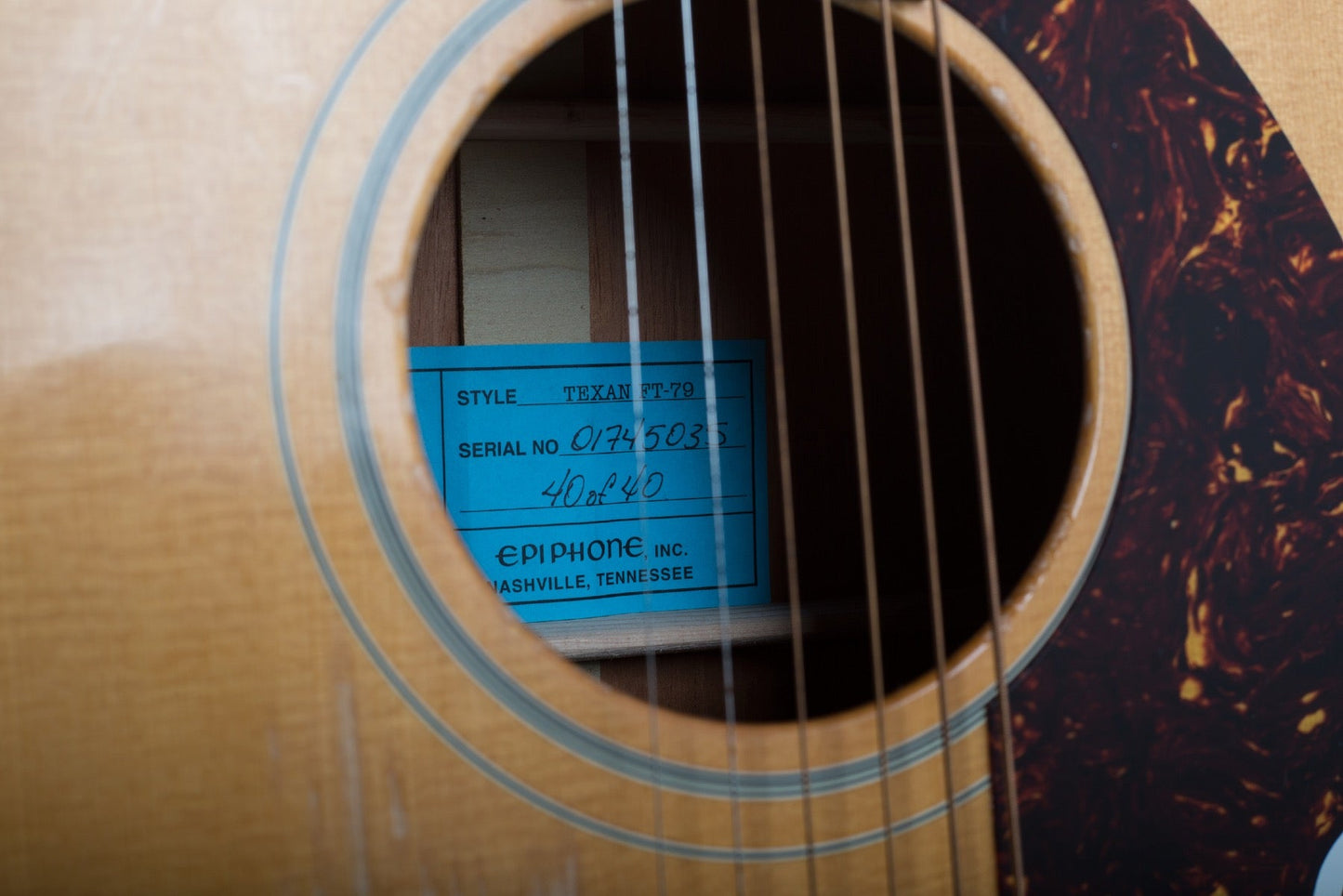 Epiphone USA LTD ED Texan SN# 40 of 40 Produced and Signed by Paul McCartney