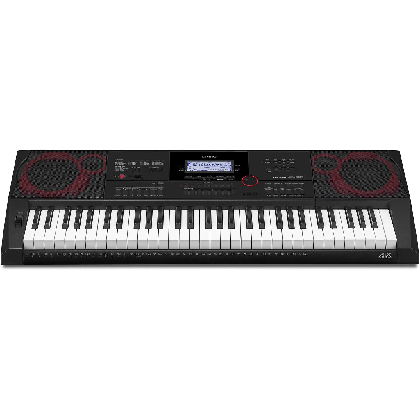 Casio CT-X3000 61-Key Touch Sensitive Portable Keyboard with Power Supply