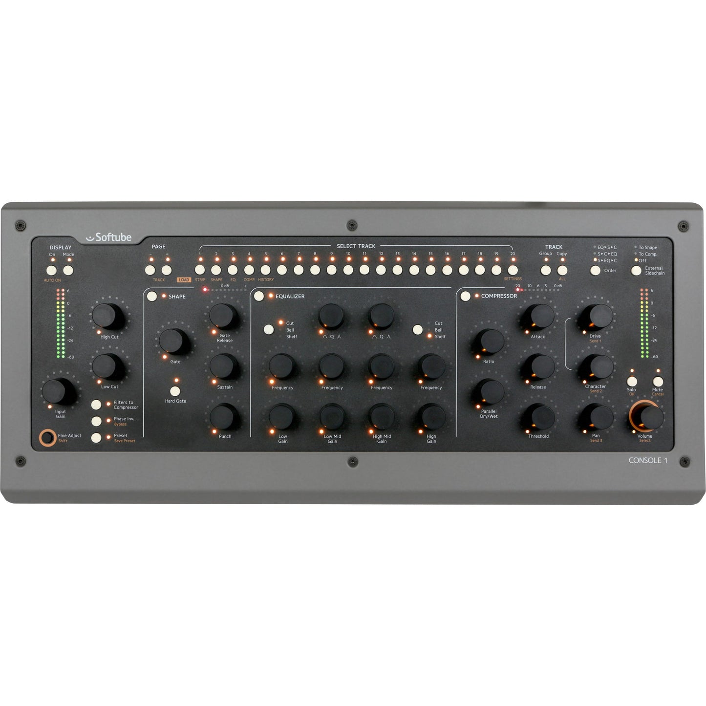 Softube Console 1 MKII Hardware and Software Mixer with Integrated UAD Control