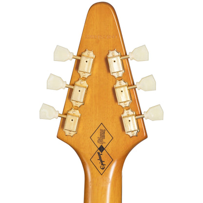 Epiphone 1958 Korina Flying V Left Handed Electric Guitar in Aged Natural