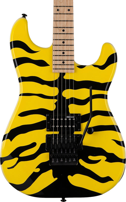 ESP LTD GL-200MT George Lynch Signature M1 Electric Guitar, Yellow w/ Tiger Graphic