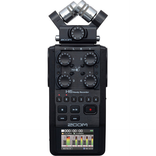 Zoom H6 All Black Handheld Recorder