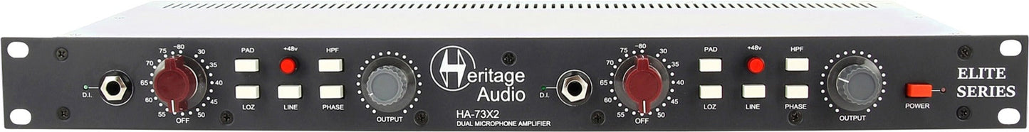 Heritage Audio HA73X2 Dual-Channel Full Rack Mic Pre