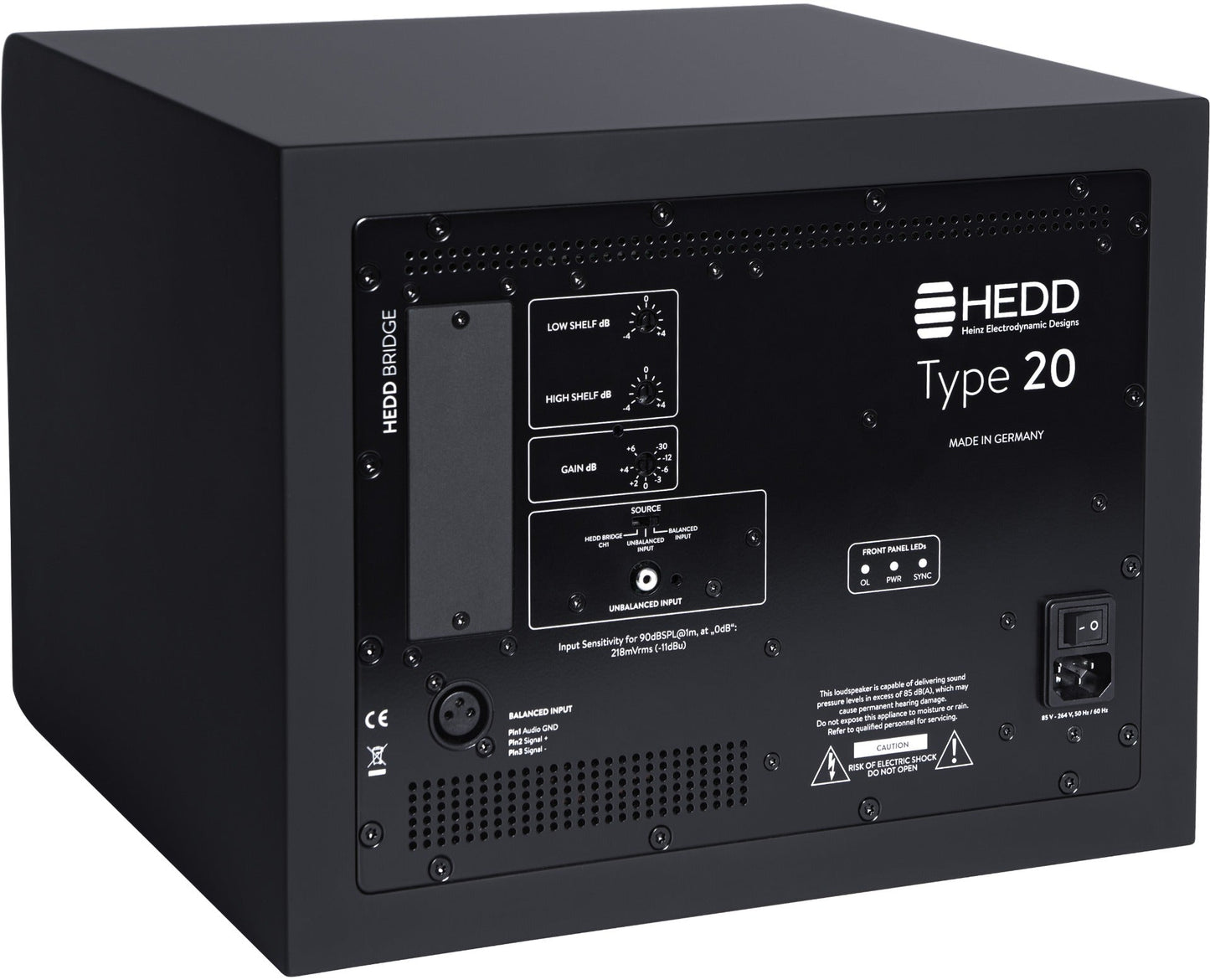 HEDD Type 20 MK2 3-Way 900W Active Studio Monitor - Right, Black