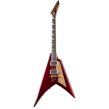 ESP LTD KH-V Kirk Hammett Signature Electric Guitar, Red Sparkle