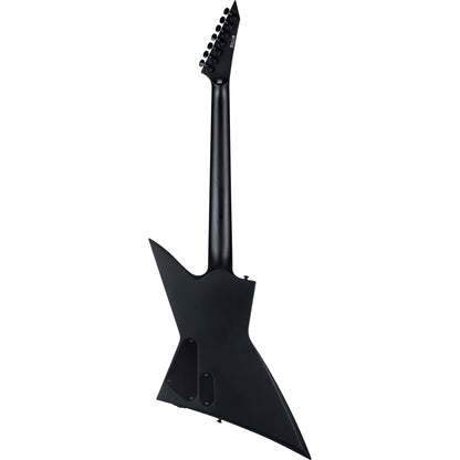 ESP LTD EX-7 Baritone Black Metal Electric Guitar, Black Satin
