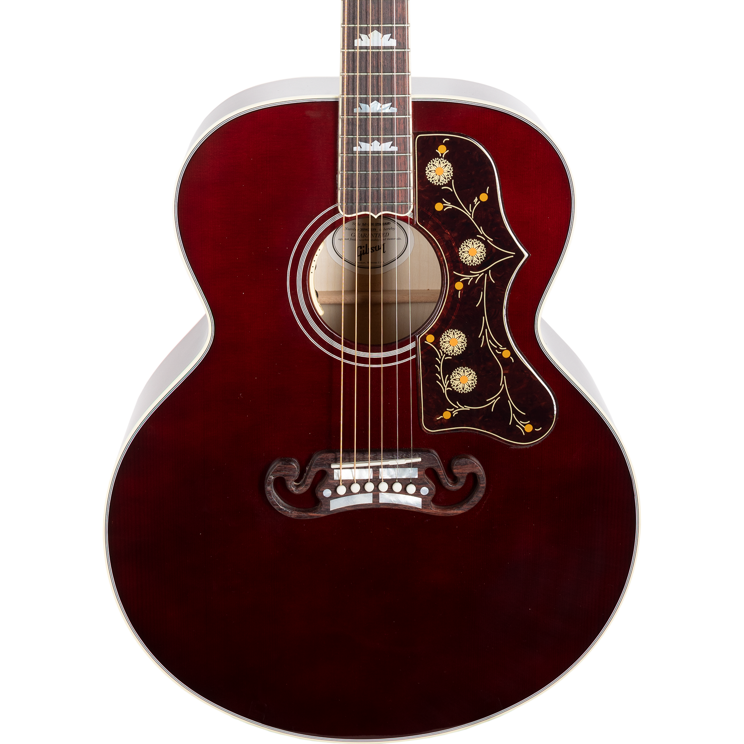 Gibson SJ-200 Standard Acoustic Guitar - Wine Red w/ Case