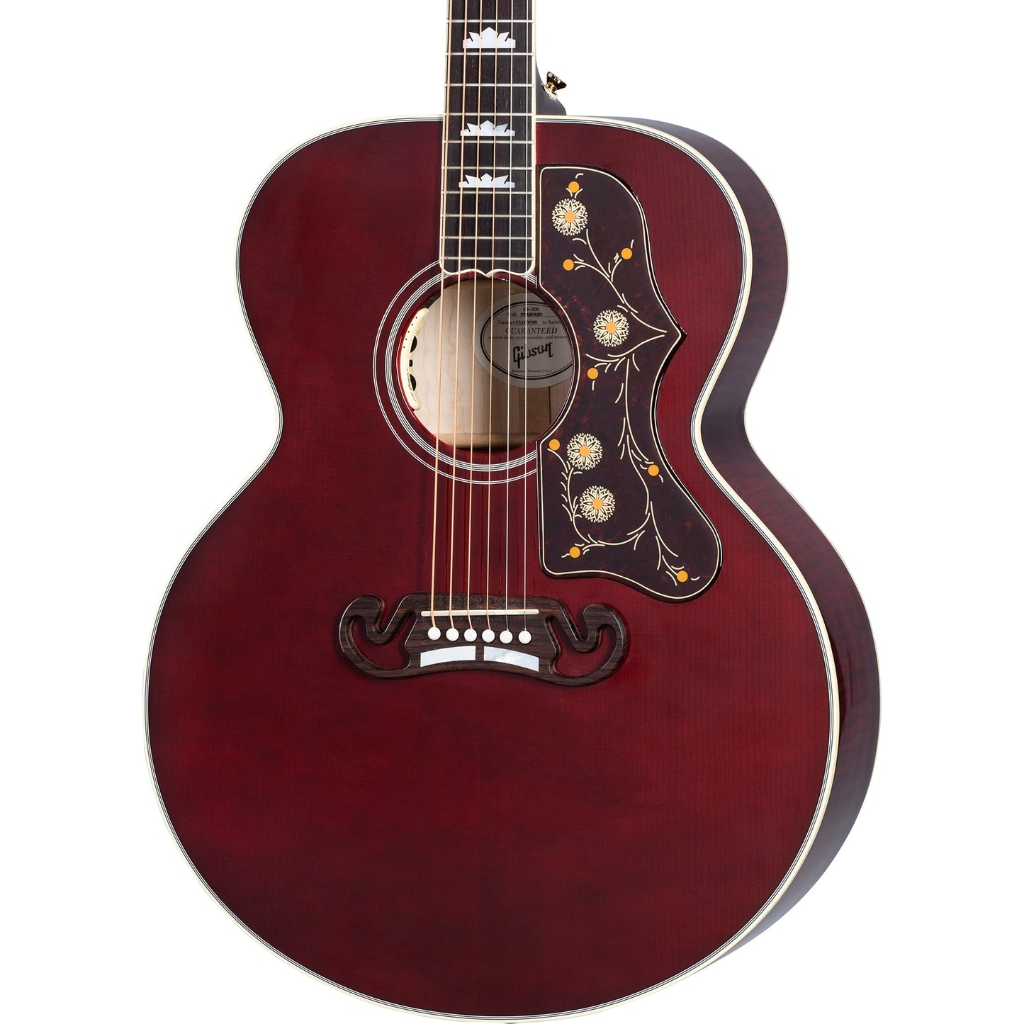Gibson SJ-200 Standard Acoustic Guitar - Wine Red w/ Case