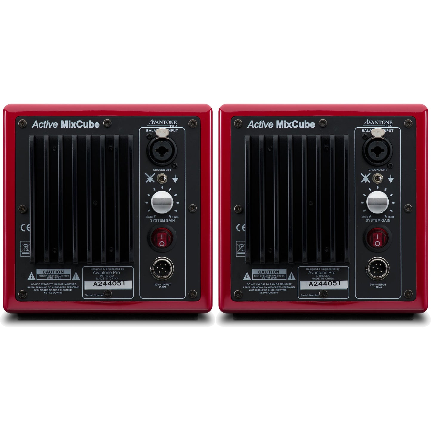 Avantone MixCube Active 10th Anniversary Red Mini Reference Monitors (Pair)
