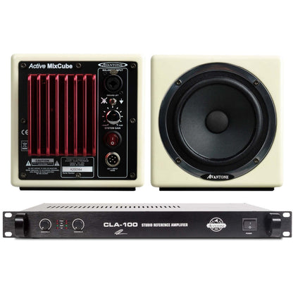 Avantone Active MixCubes Powered Full-Range Mini Reference Monitors Butter Creme
