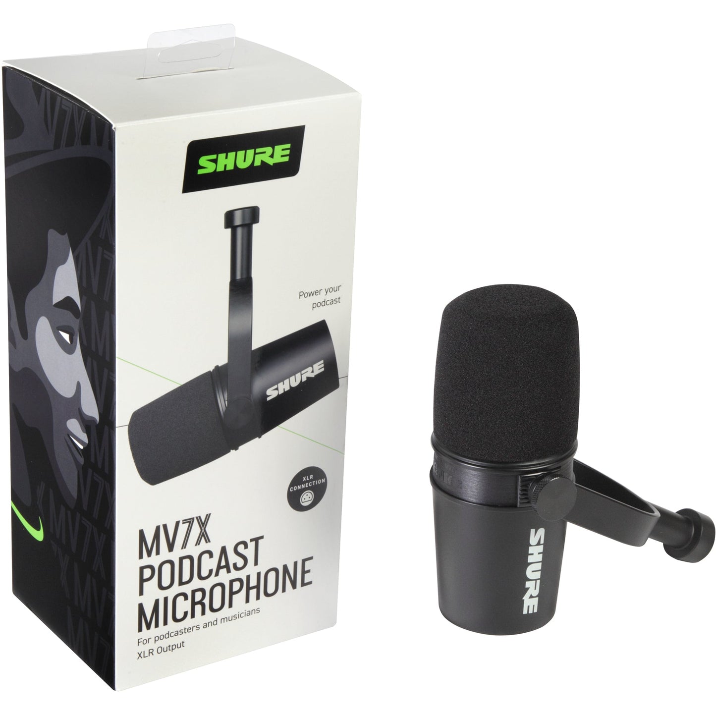 Shure MV7X Dynamic Podcast Microphone - Black
