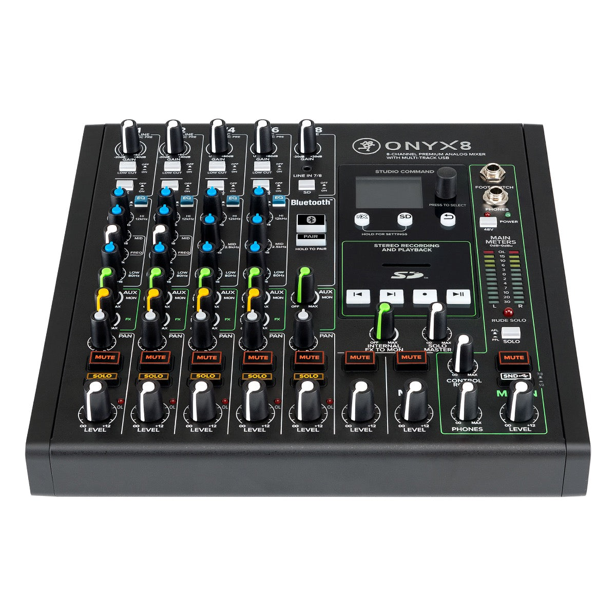 Mackie Onyx8 8-Channel Premium Analog Mixer with Multi-Track USB
