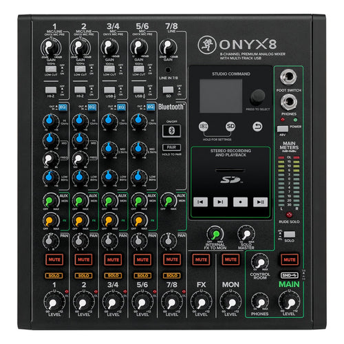 Mackie Onyx8 8-Channel Premium Analog Mixer with Multi-Track USB