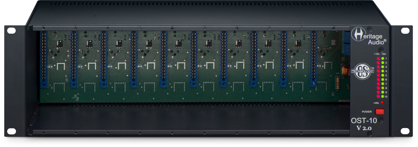 Heritage Audio OST-10 V2.0 500 Series - 10 Slot Rack with OS Tech
