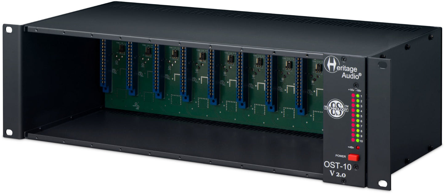Heritage Audio OST-10 V2.0 500 Series - 10 Slot Rack with OS Tech
