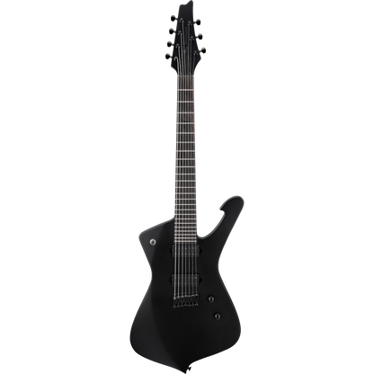 Ibanez ICTB721BFK Iceman Iron Label 7 String Electric Guitar, Black Flat