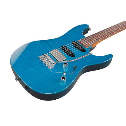 Ibanez MMN1TAB Martin Miller Signature Electric Guitar, Transparent Aqua Blue