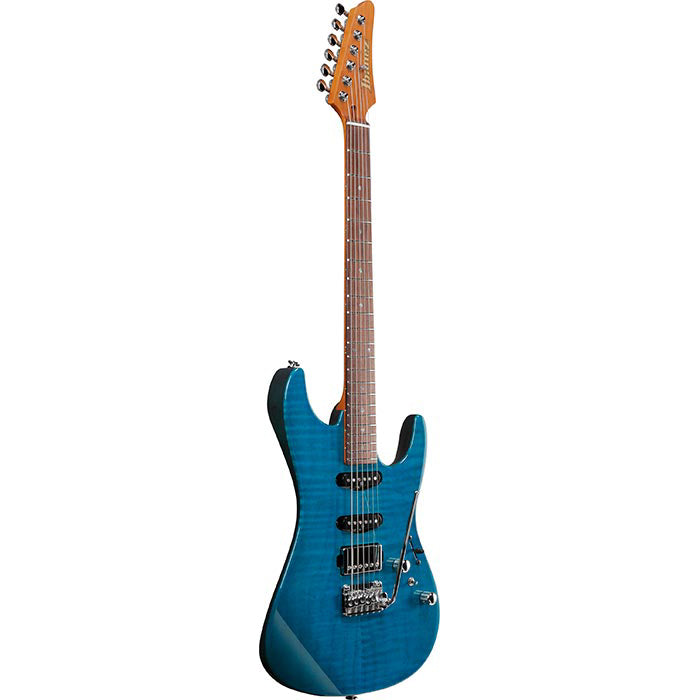 Ibanez MMN1TAB Martin Miller Signature Electric Guitar, Transparent Aqua Blue
