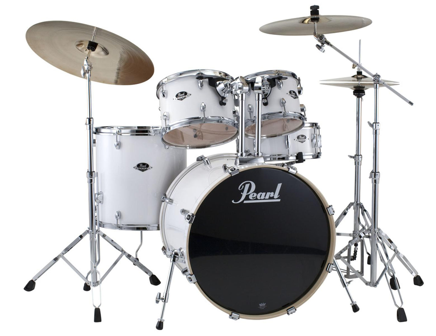 Pearl Export Series 5-Piece Drum Set with Hardware in Pure White