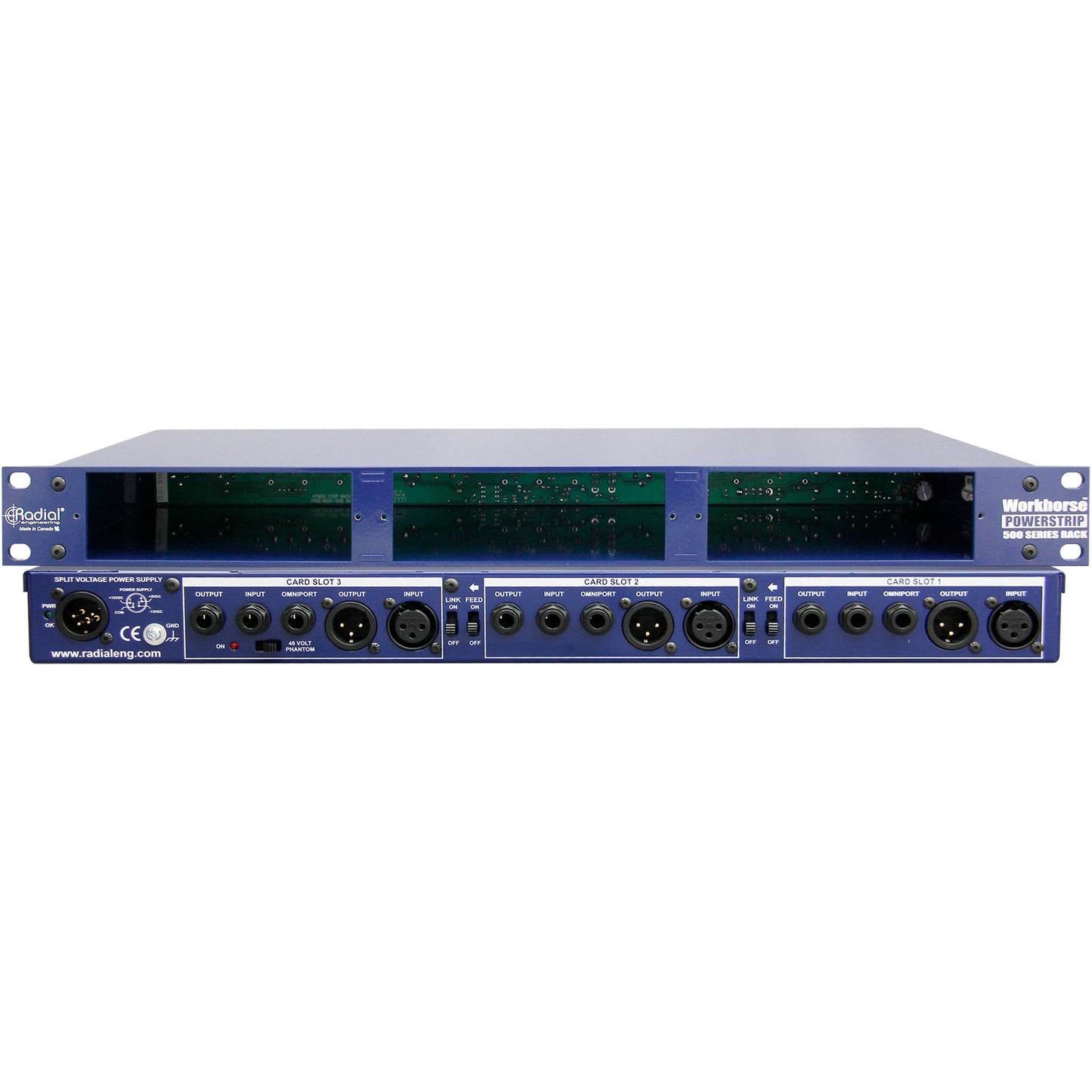 Radial Workhorse PowerStrip 500 Series 3 Slot Power Rack