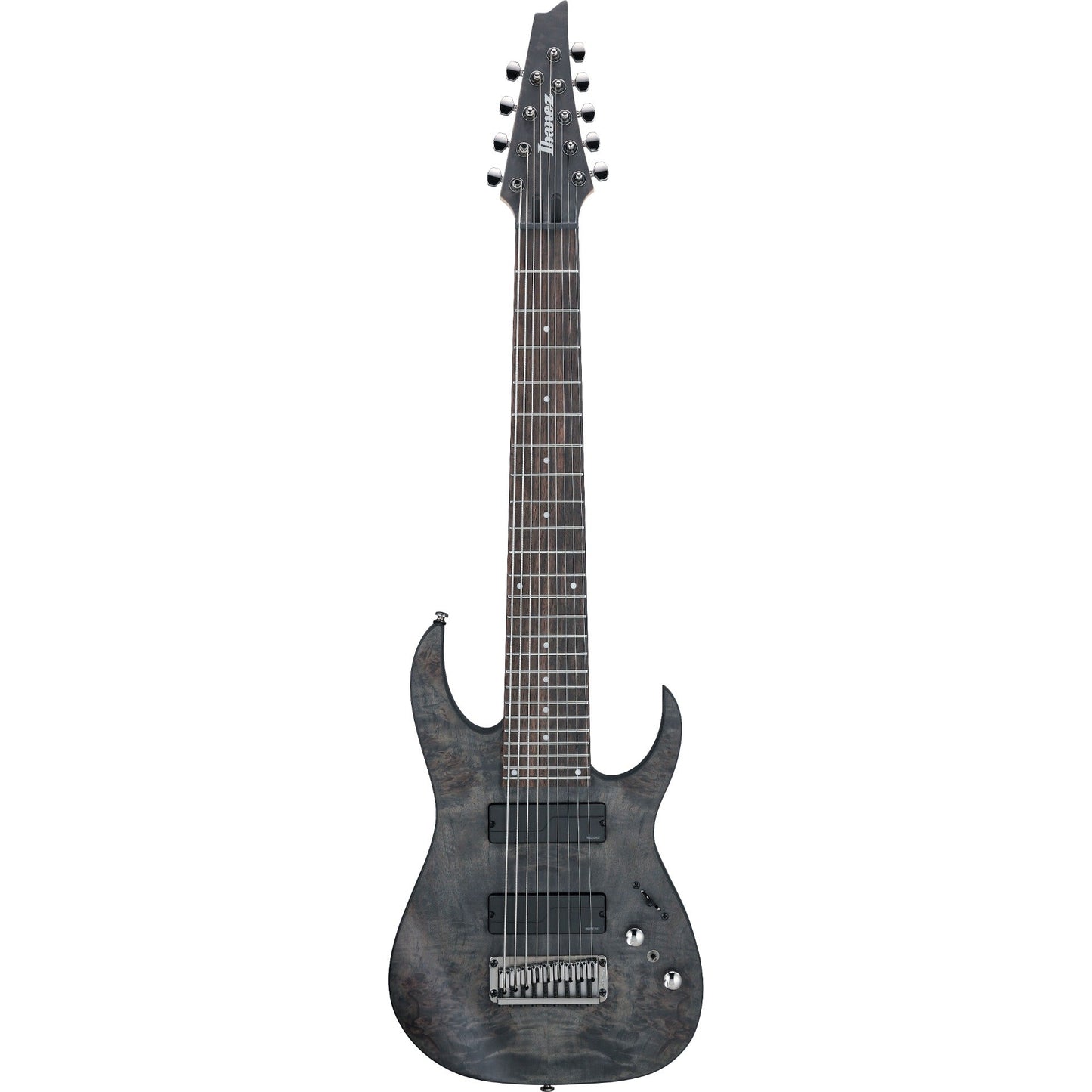 Ibanez RG9PBTGF RG Axe Design Lab 9-String Electric Guitar, Transparent Gray Burst