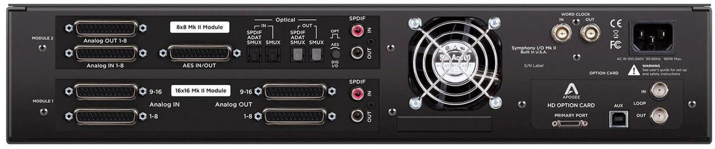 Apogee Symphony I/O MK II 16x16 Pro Tools HD Audio Interface