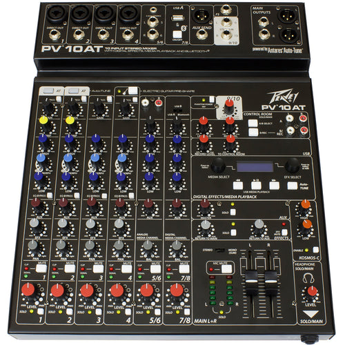 Peavey PV® 10 AT 10-Channel Compact Mixer with Bluetooth and Antares® Auto-Tune