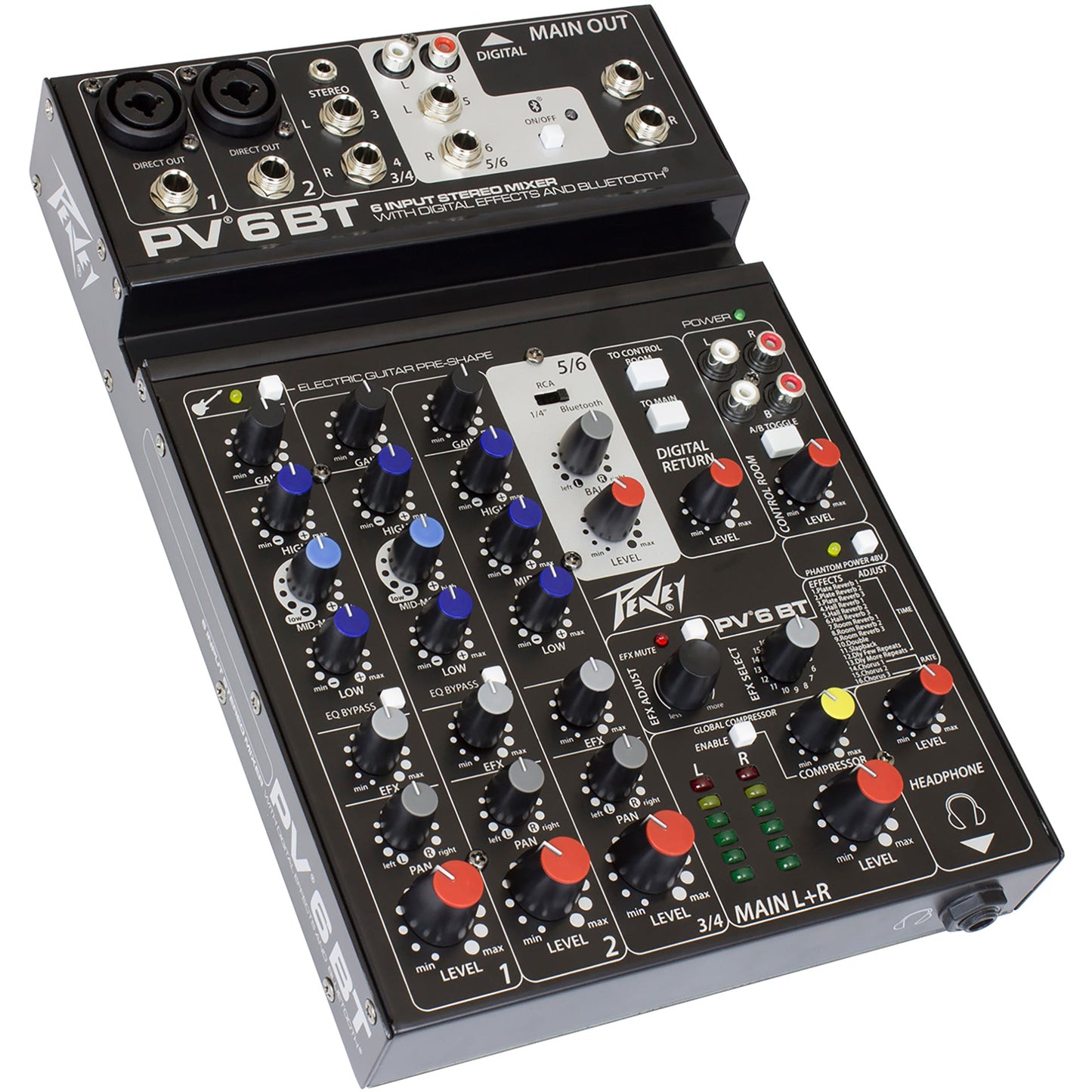 Peavey PV® 6 BT 6-Channel Compact Mixer with Bluetooth