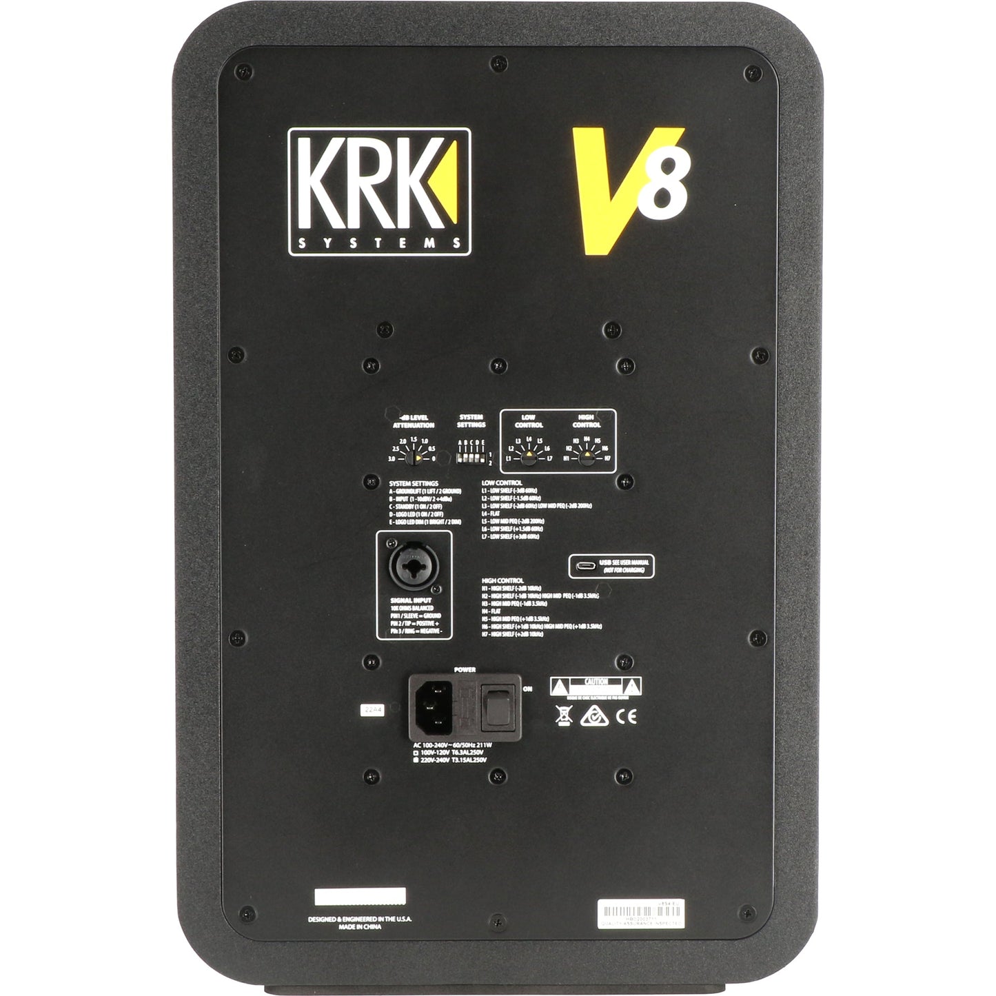 KRK V8S4 V Series - 230W 8" Powered Reference Monitor