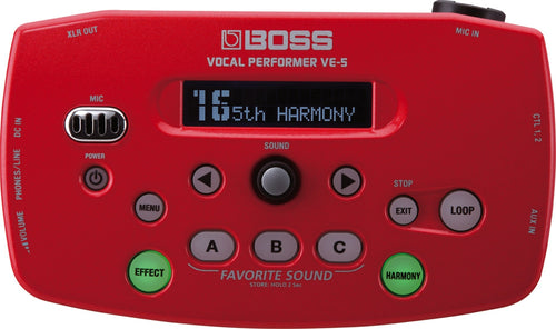 Boss VE-5 Red Vocal Performer Effects Processor